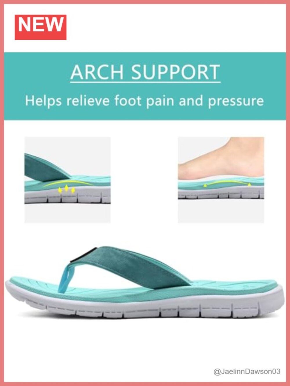 Women's Casual Lightweight Cushion Flip Flops Sports Walking Sandals Non-Slip